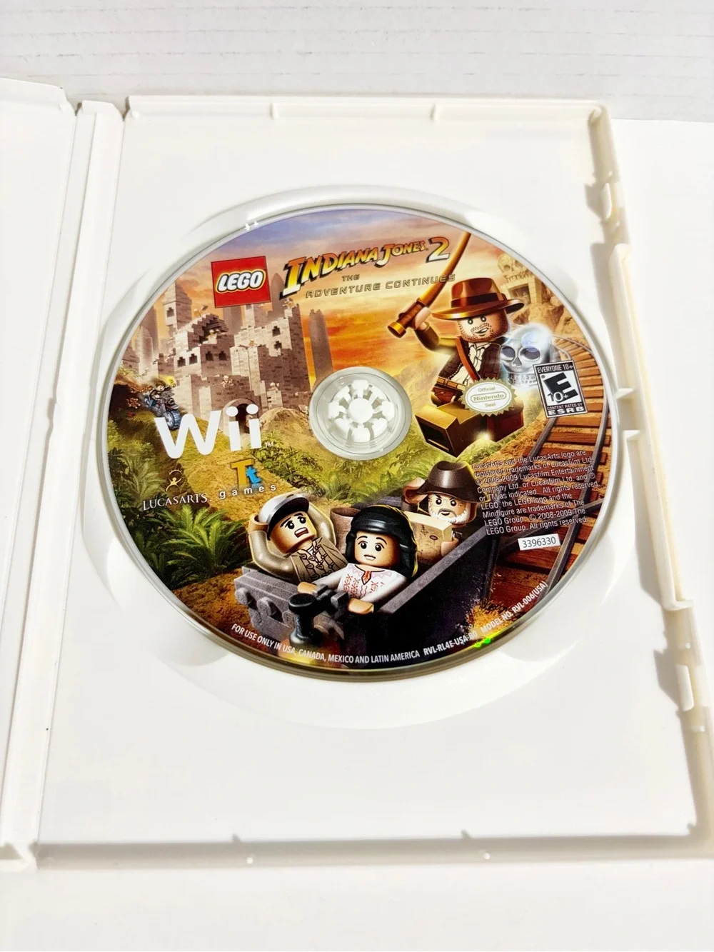 LEGO Indiana Jones 2 Adventure Continues Nintendo Wii 2009 Disc Case No Manual